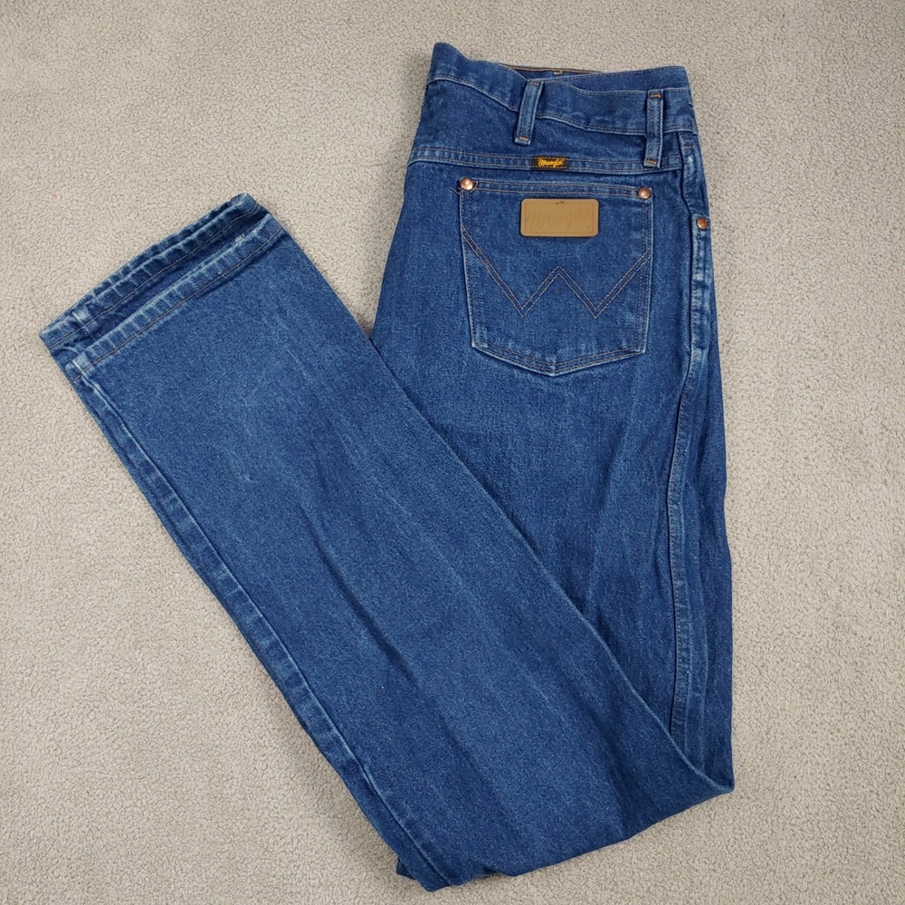 Wrangler Jeans - Men 37x36 Blue Cowboy Cut Original Fit 13MWZ Denim Pants